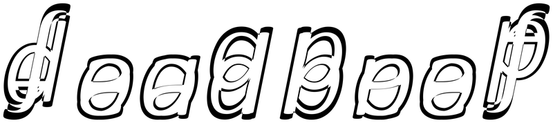 Ambigram for deadbeef in Calibrii